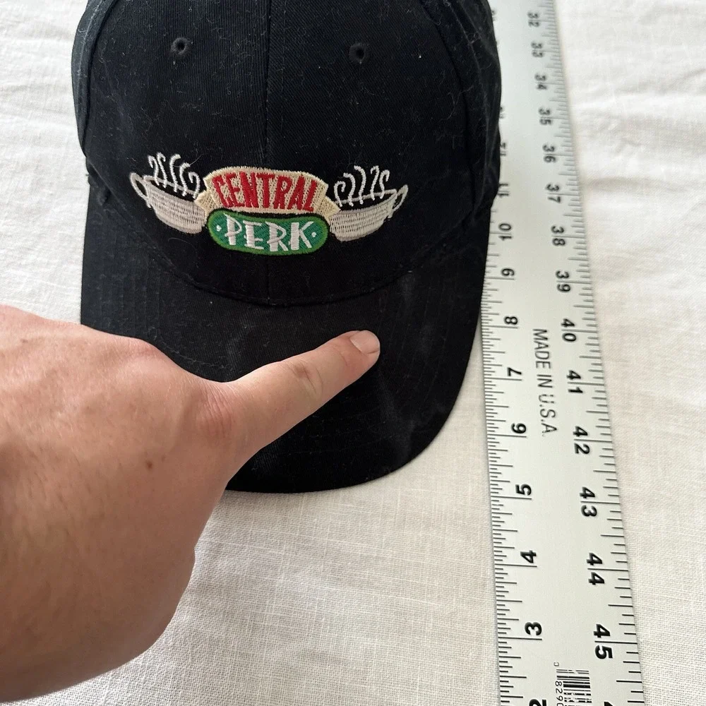 Central Perk Slideback Hat Black Stained Adjustable Embroidered 6 Panel‎ FRIENDS